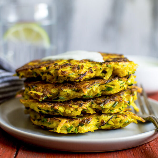 Turmeric Zucchini and Potato Fritters