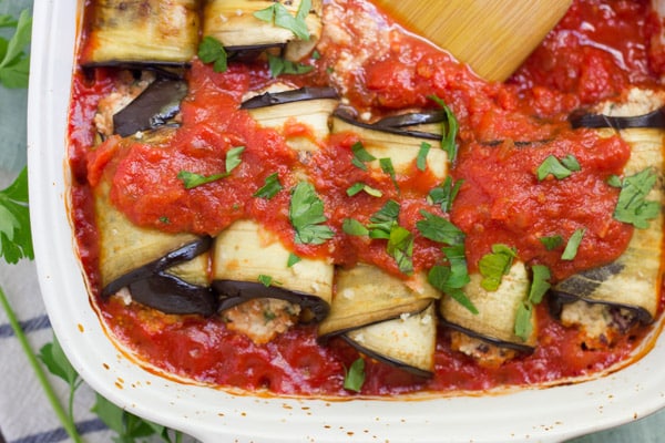 Vegan Eggplant Involtini With Harissa