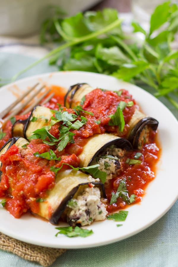 Vegan Eggplant Involtini With Harissa