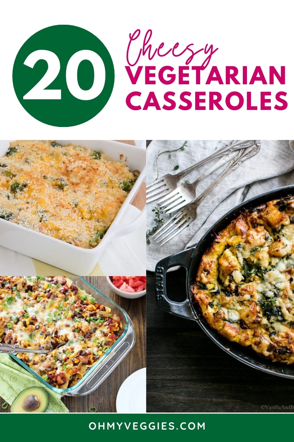 20 Irresistibly Cheesy Vegetarian Casseroles | Oh My Veggies