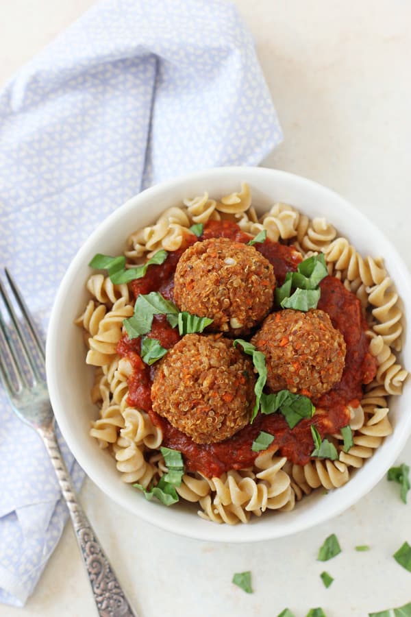 Make & Freeze Quinoa Chickpea Meatballs