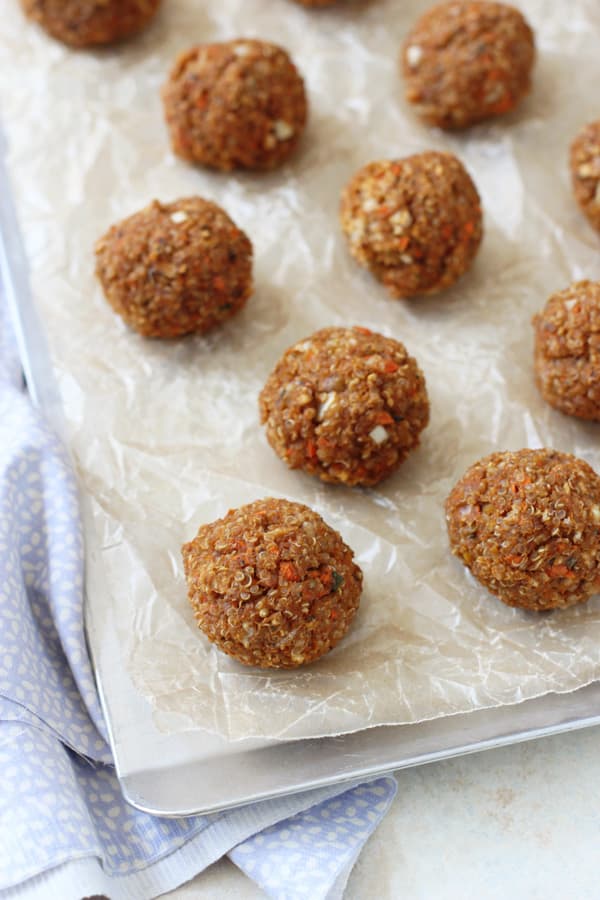 Make & Freeze Quinoa Chickpea Meatballs