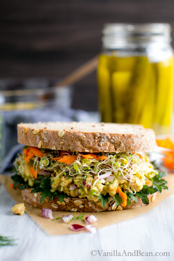 Smashed Chickpea Salad Sandwich