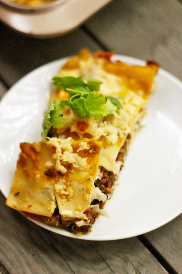 Vegan pumpkin lasagna