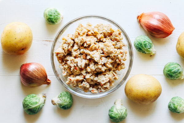 Tempeh Hash with Brussels Sprouts