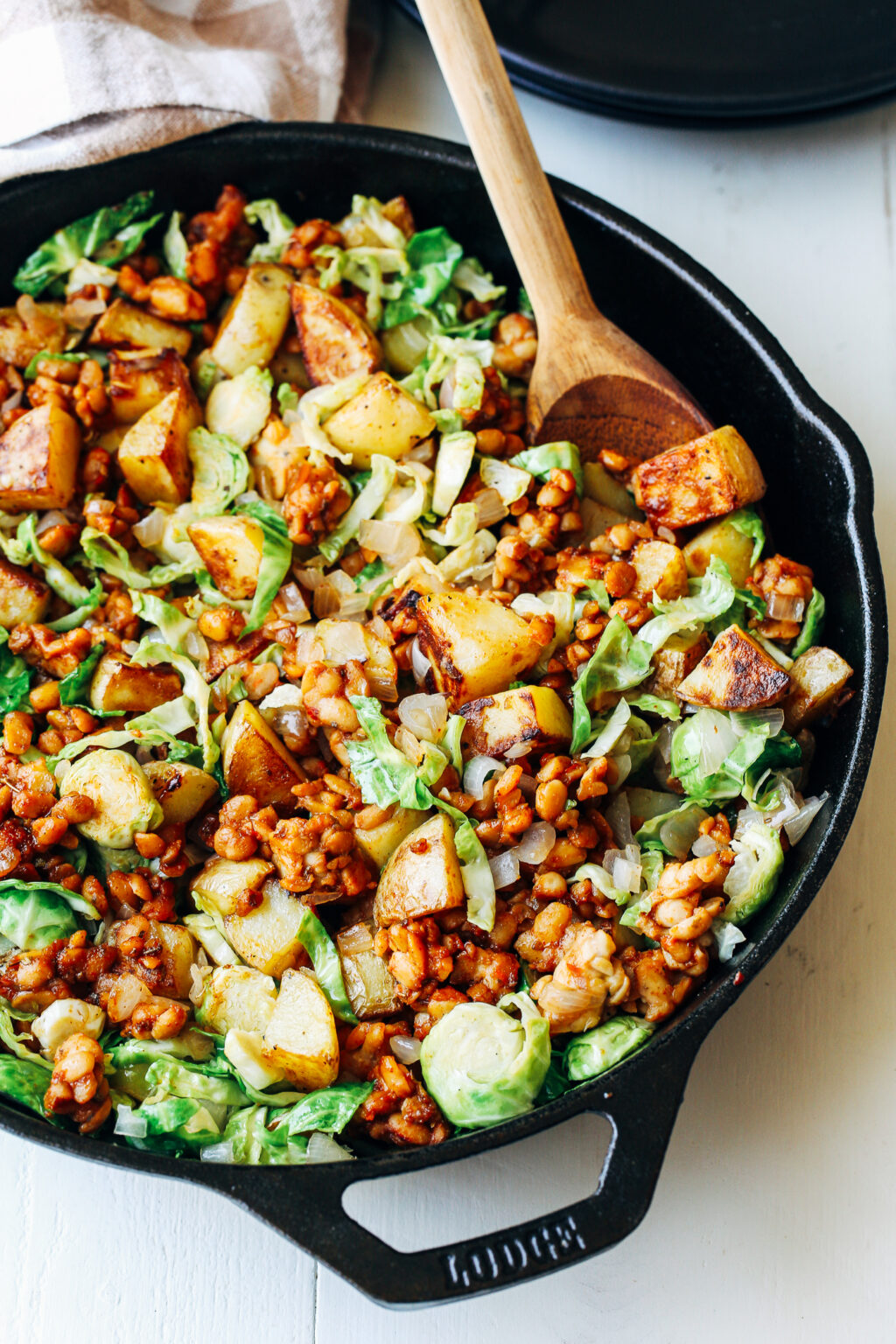 Tempeh Hash with Brussels Sprouts By