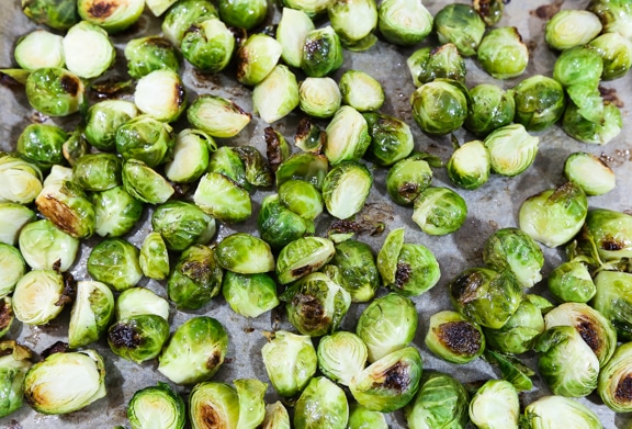 Cider Glazed Roasted Brussels Sprouts