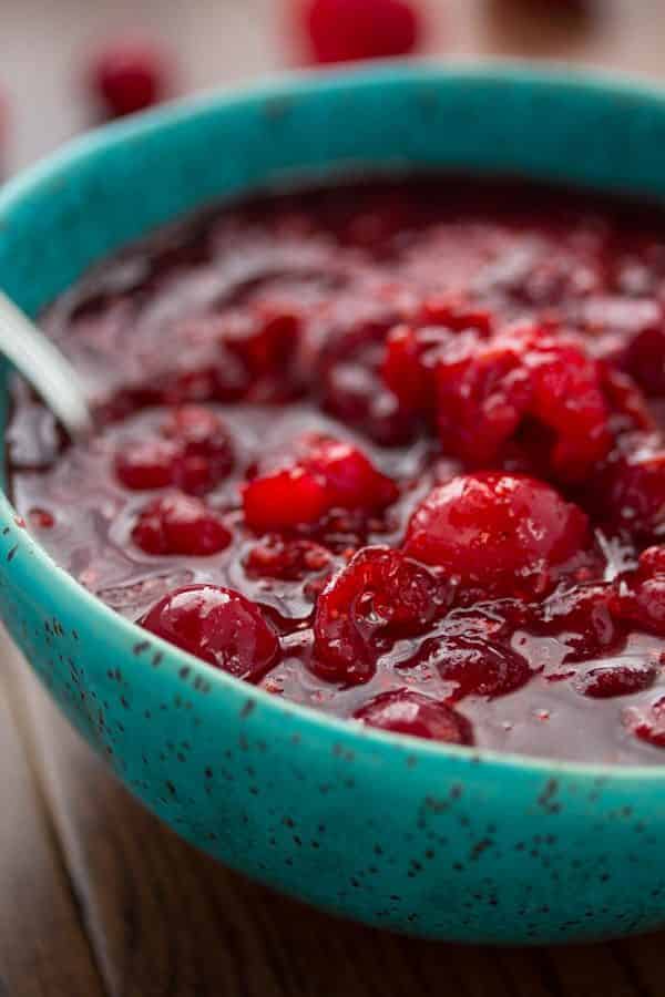 Raspberry Balsamic Cranberry Sauce