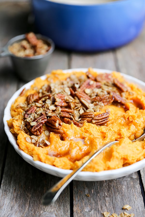 Browned Butter Mashed Sweet Potatoes By OhMyVeggies.com