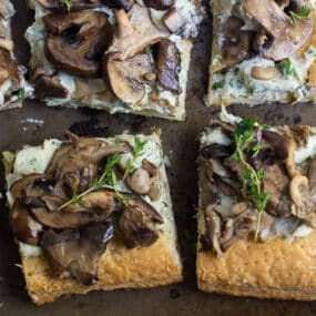 Puff Pastry Mushroom Tart with Herbed Cashew Cheese