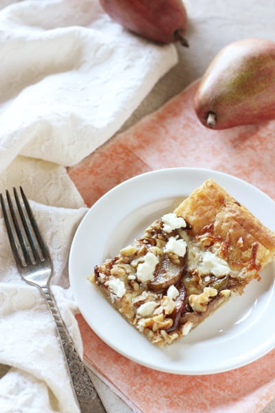Pear, Walnut & Goat Cheese Tart