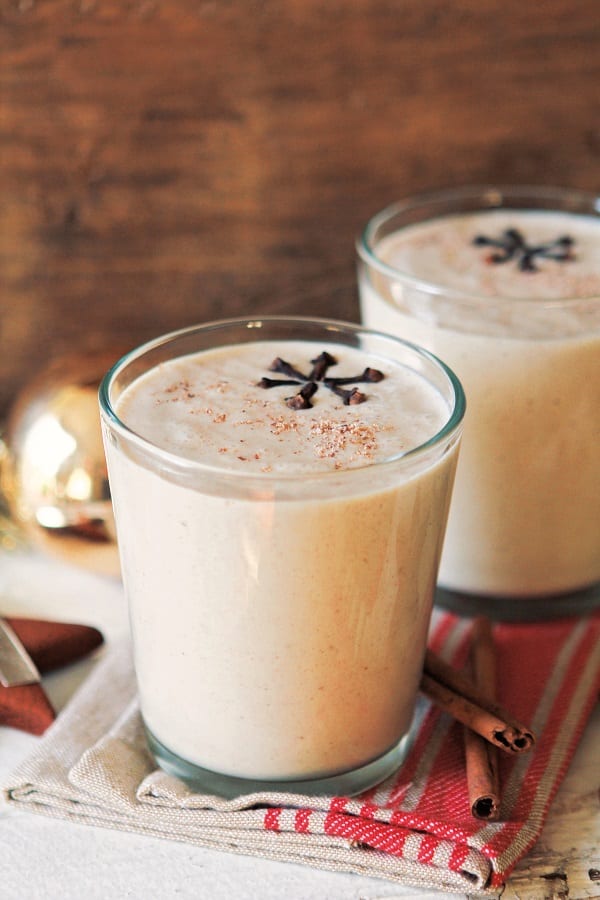 Vegan Holiday Nog made with coconut milk 