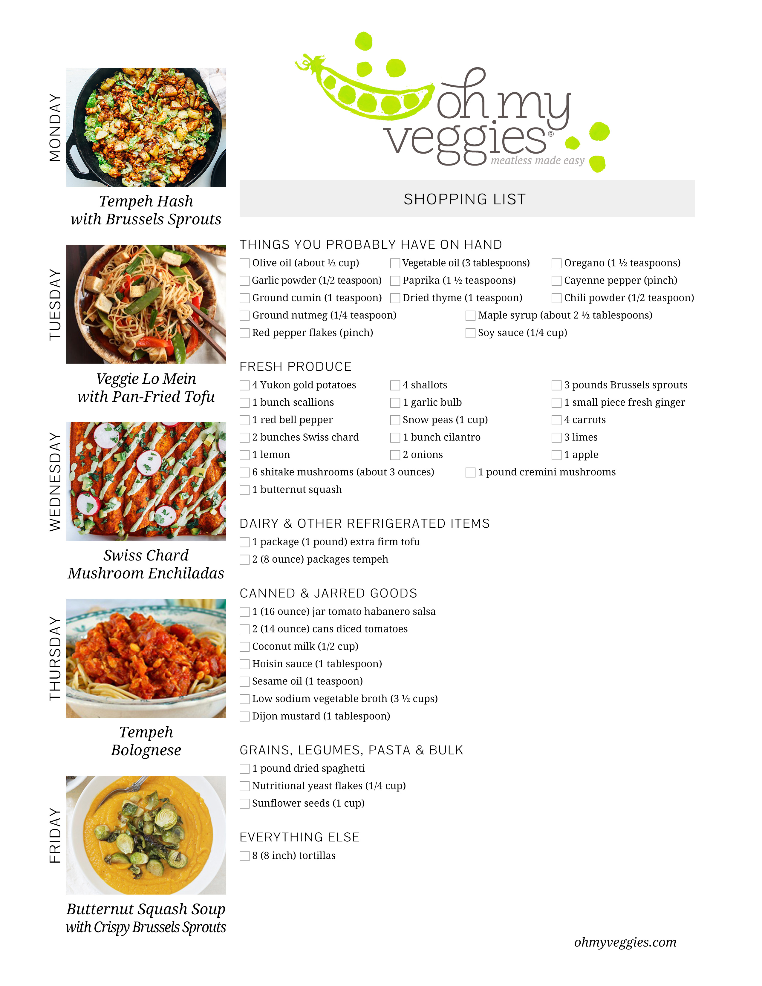 Vegan Meal Plan