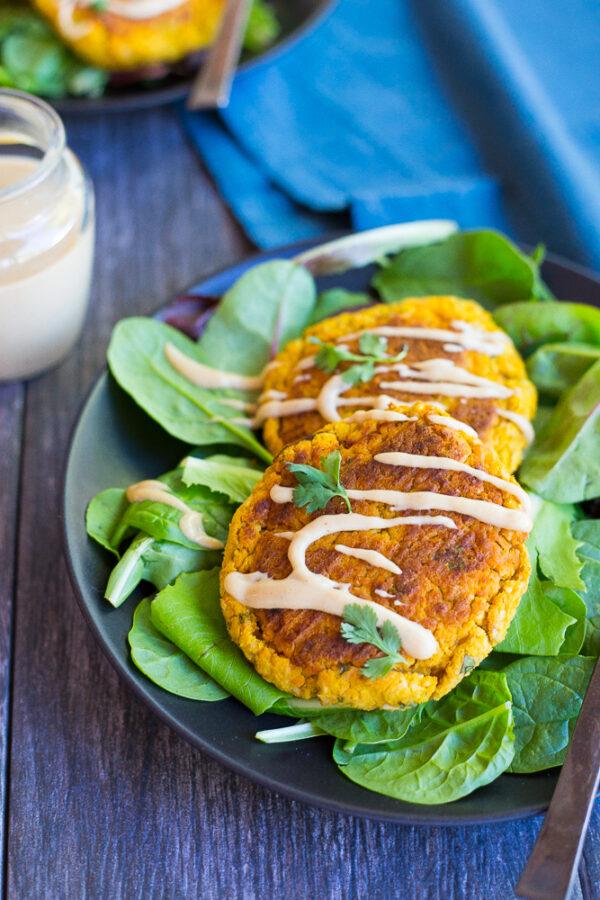 Butternut Squash Falafel with Maple Tahini Sauce
