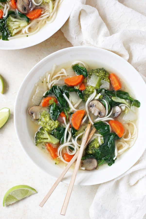 Miso Veggie Noodle Soup From OhMyVeggies.com