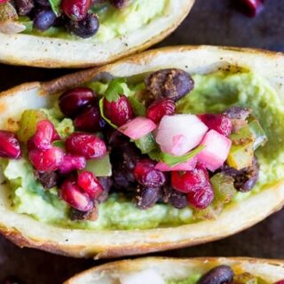 Tex-Mex Potato Skins with Pomegranate Salsa