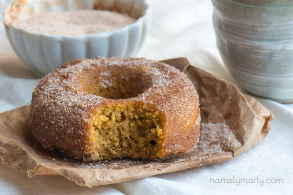 Vegan Pumpkin Cinnamon Sugar Donut