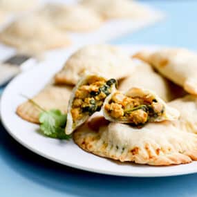 Vegan Sweet Potato, Chickpea & Spinach Empanadas