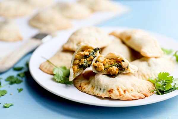 Vegan Sweet Potato, Chickpea & Spinach Empanadas