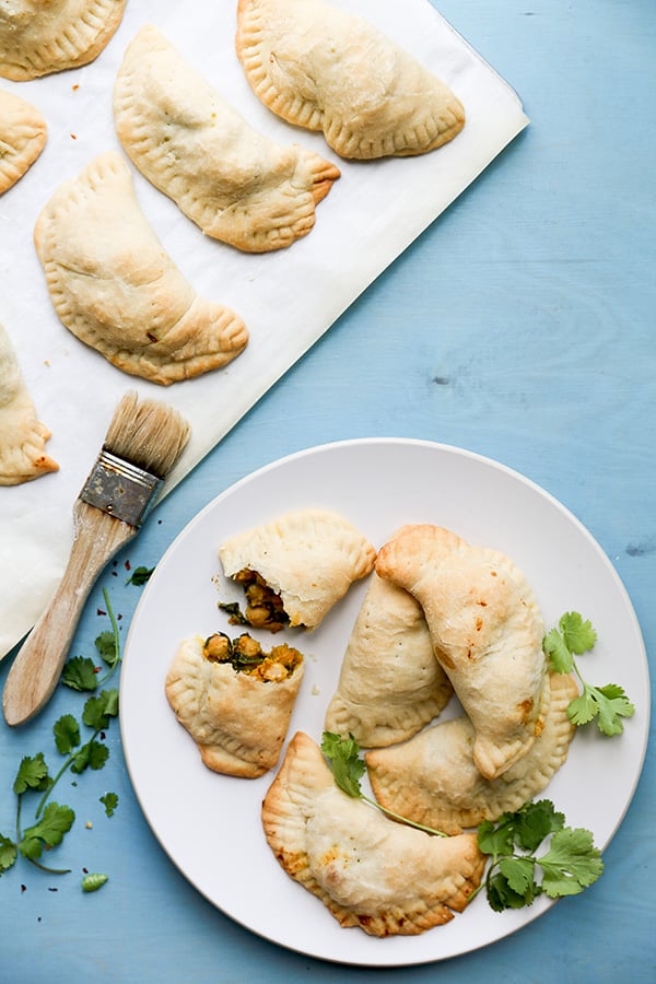 Vegan Sweet Potato, Chickpea and Spinach Empanadas