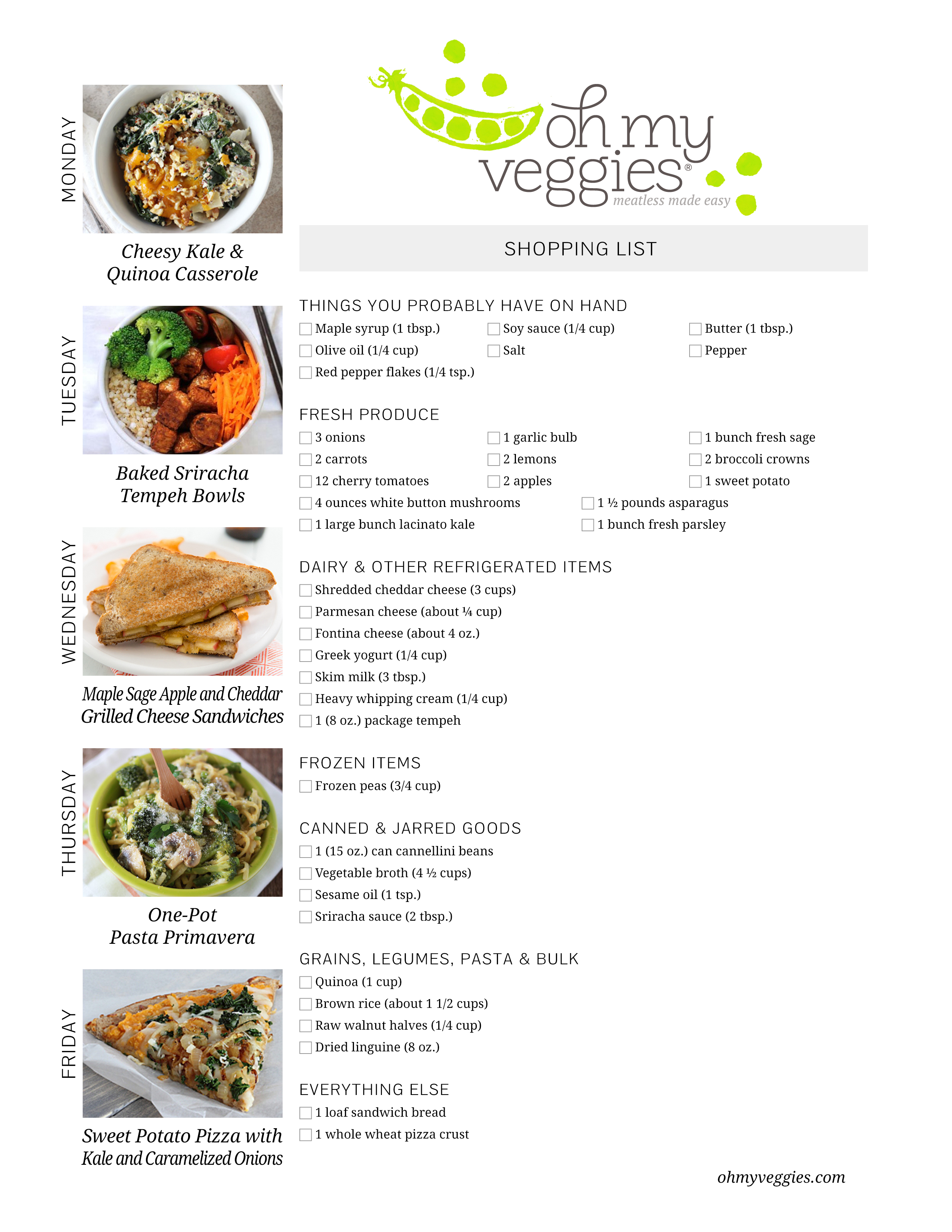 Vegetarian Meal Plan