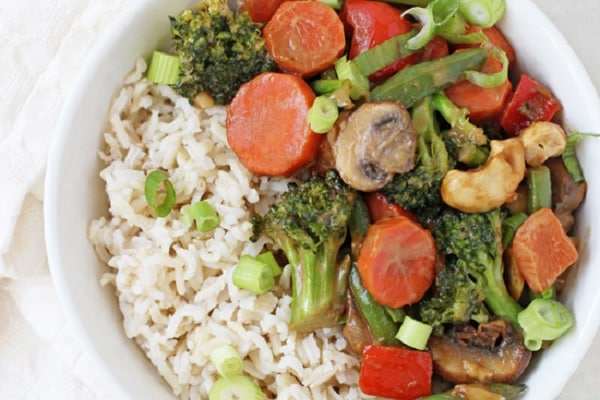 Peanut Ginger Vegetable Stir-Fry