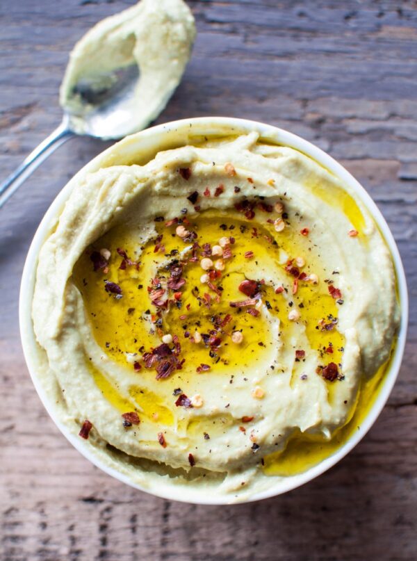 creamy avocado hummus guacamole