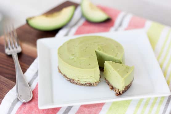 creamy lime and avocado tart