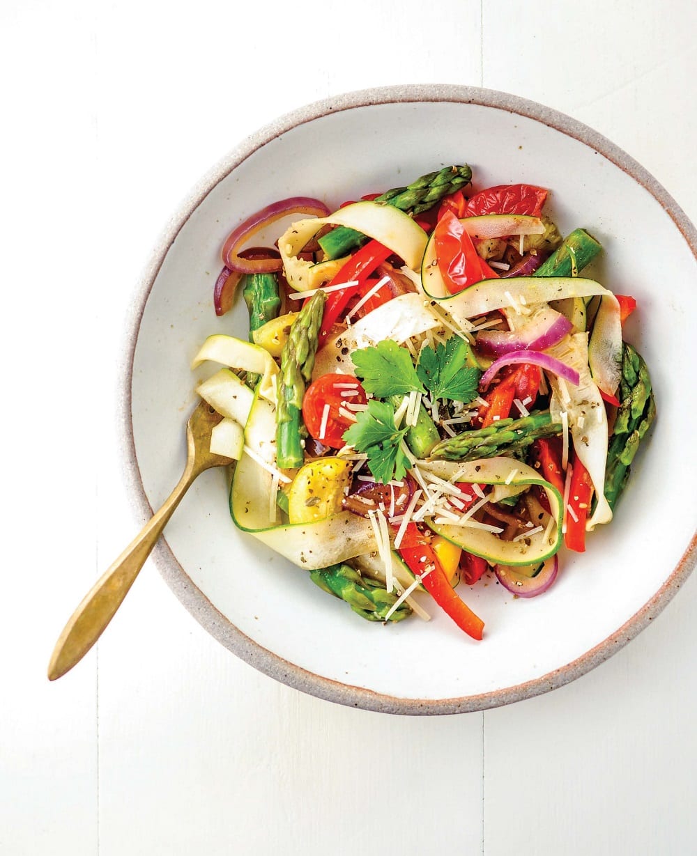 Zucchini "Pasta" Primavera