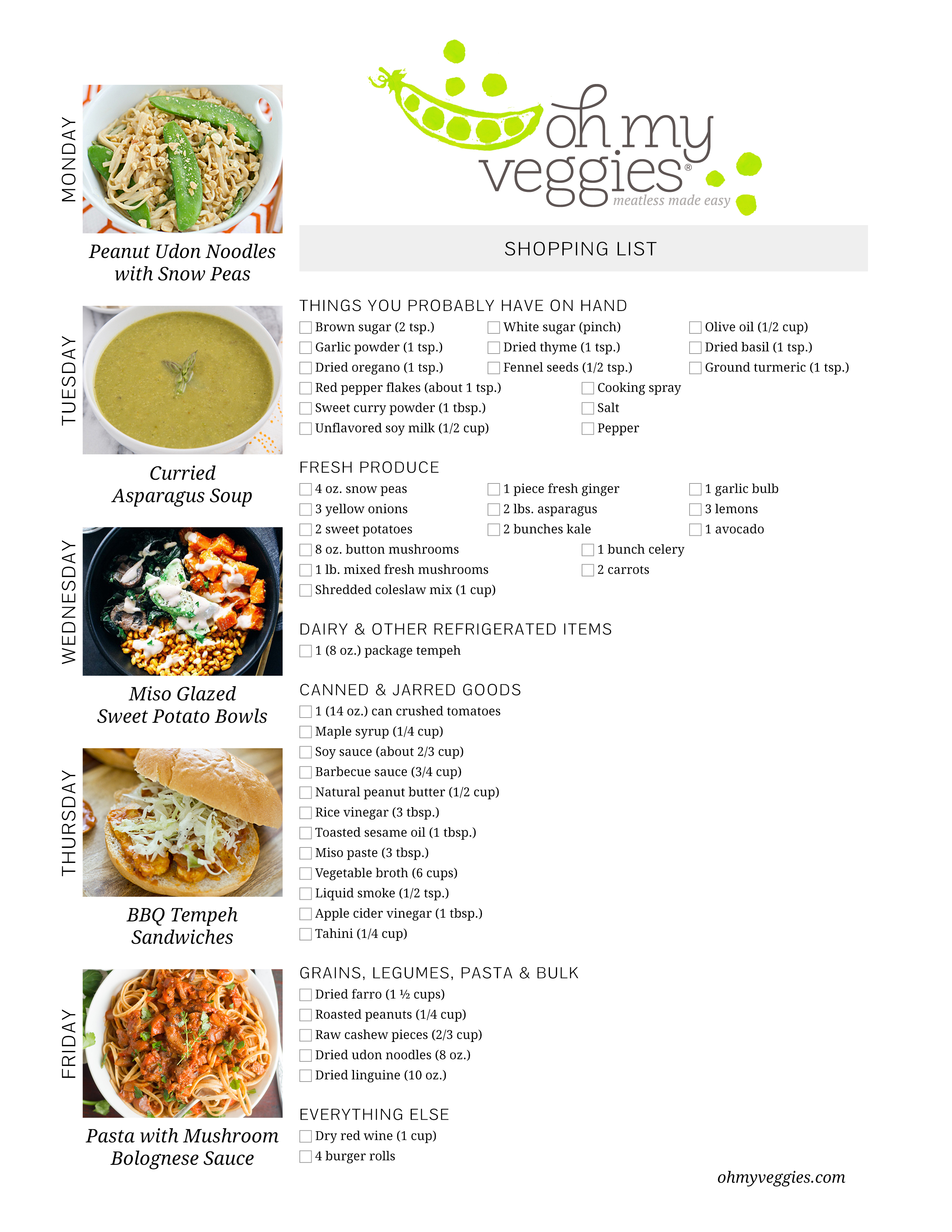 Vegan Meal Plan