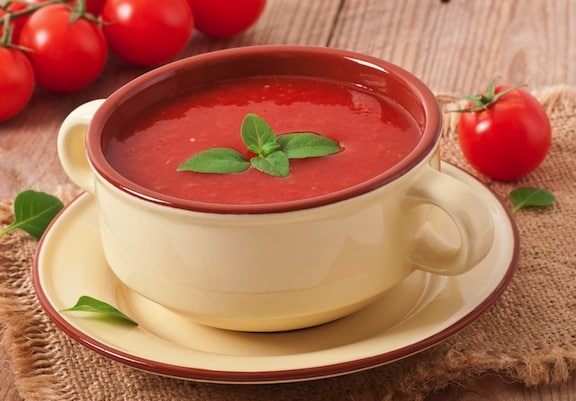 cold fresh tomato soup