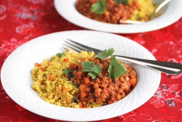 easy crockpot lentil chili