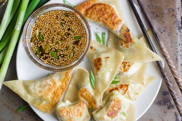 Gingered Brussels Sprout and Shiitake Pot Stickers