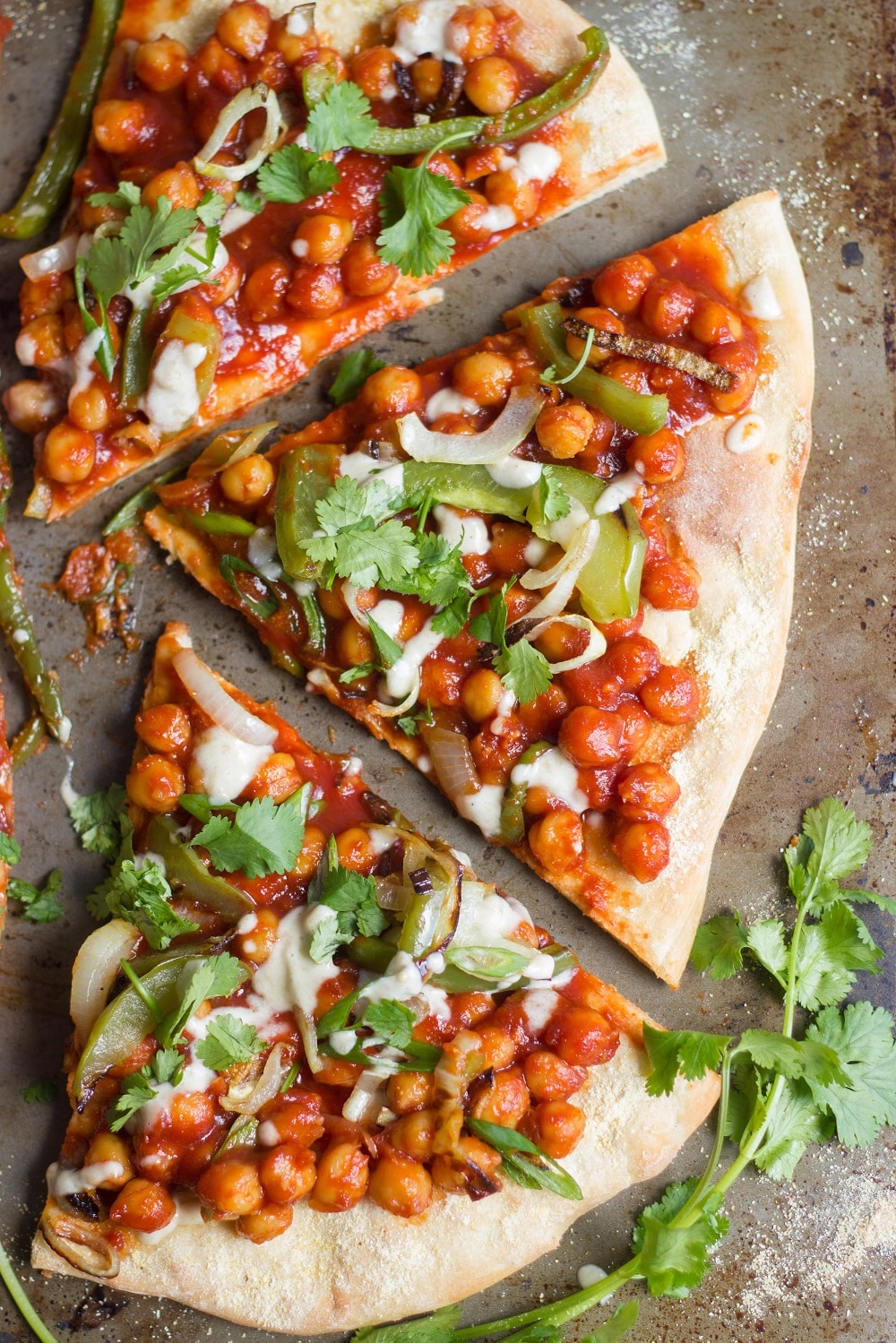 IndianInspired Chilli Chickpea Pizza By