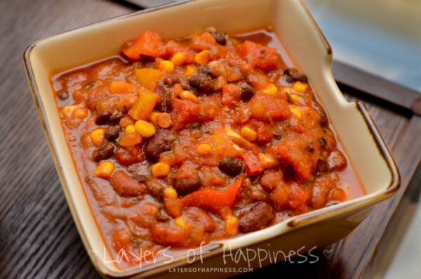 slow cooker vegetarian chili