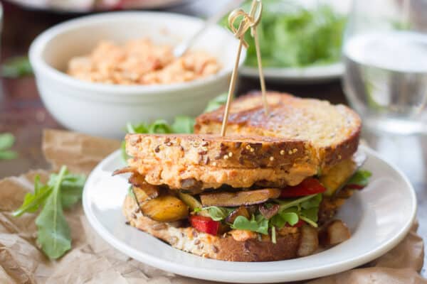 Vegan Balsamic Veggie & Sun-Dried Tomato Hummus Panini