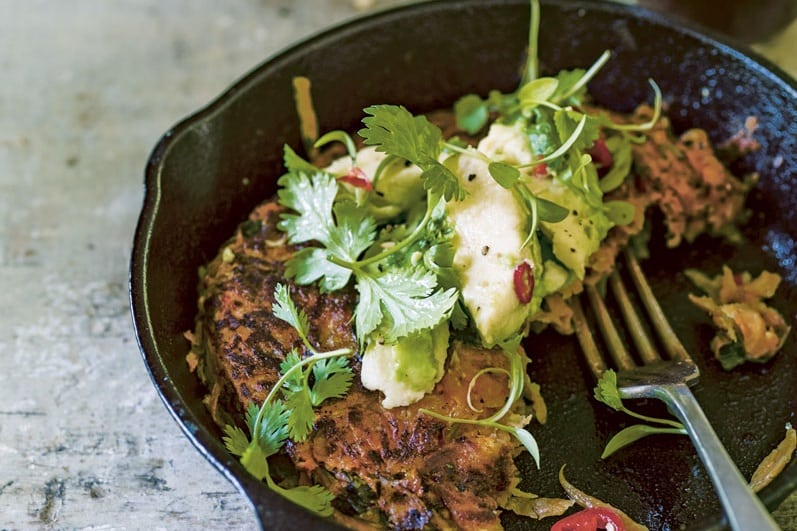 Sweet Potato Cakes with Lime and Avocado