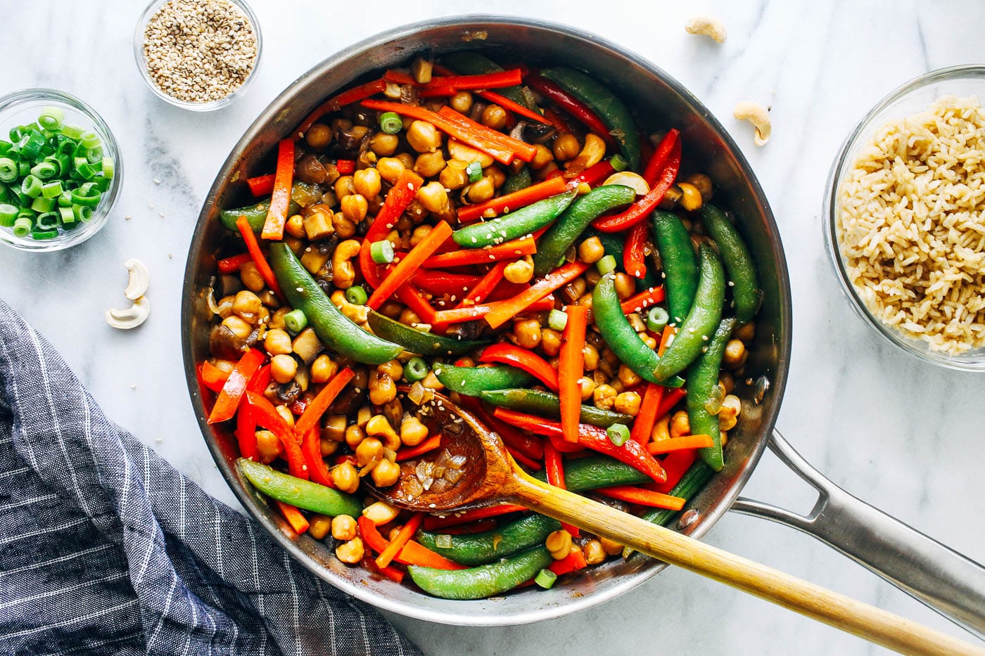 Teriyaki cizrna Stir-Fry