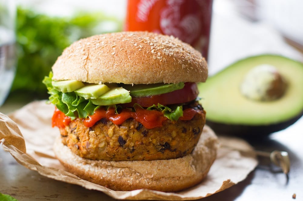 Maple Sriracha Tempeh Burgers