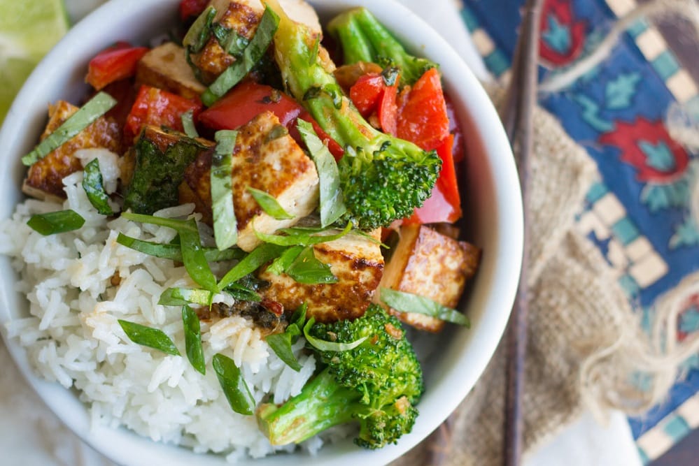 Thai Basil Tofu Stir-Fry