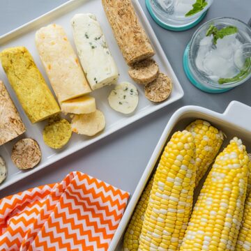 homemade compound butter and corn on the cob