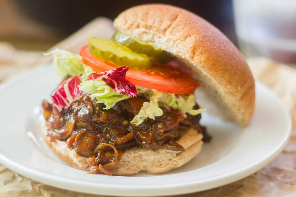 Barbecue Pulled Mushroom Sandwiches