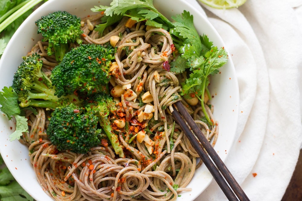 Cilantro Peanut Soba Noodles