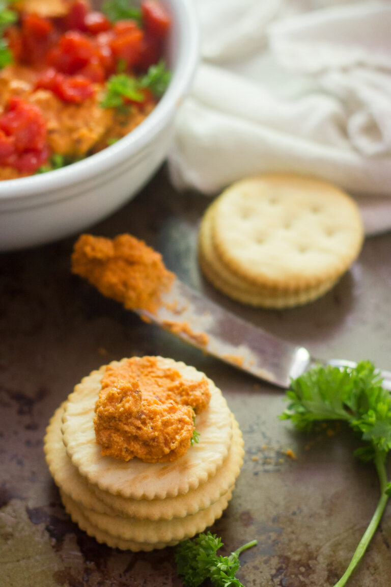 Smoked Almond Cheddar Spread Oh My Veggies