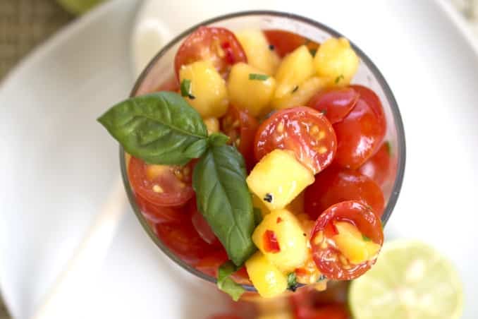 Cherry Tomat Peach Salsa