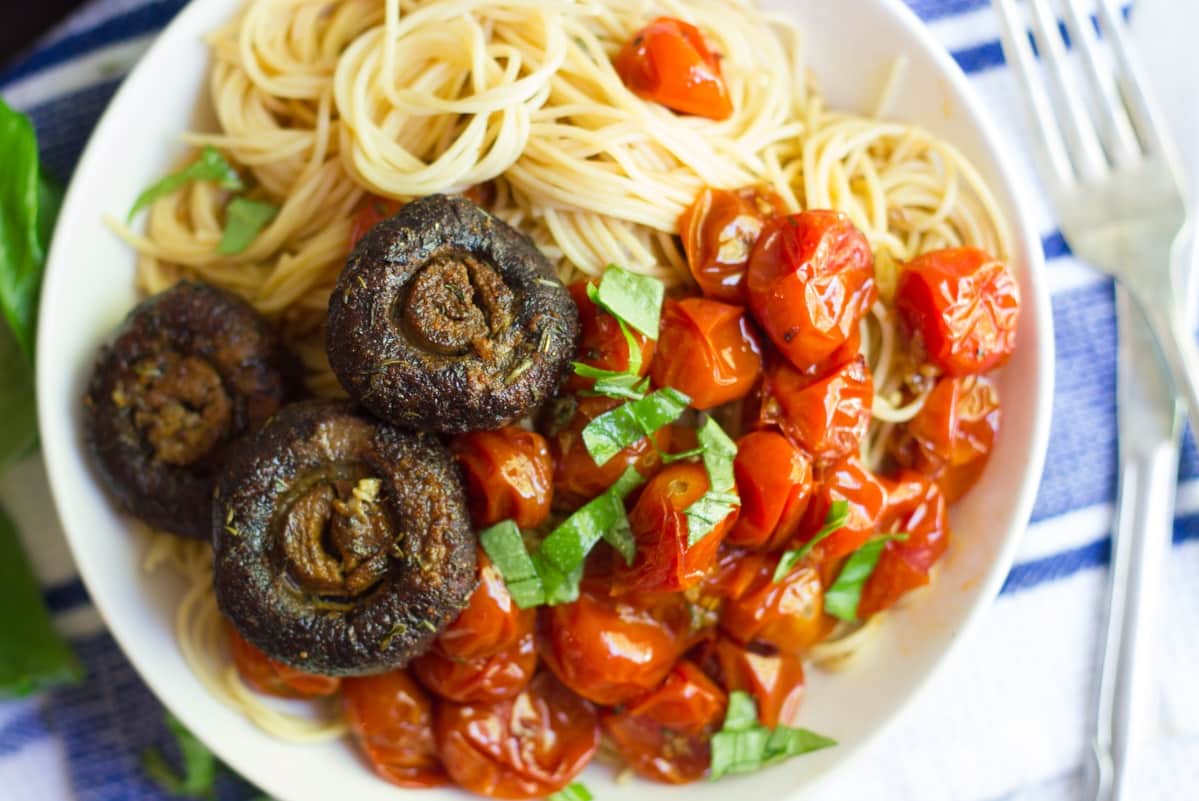 Cappellini con Tomates Cherry en ráfaga