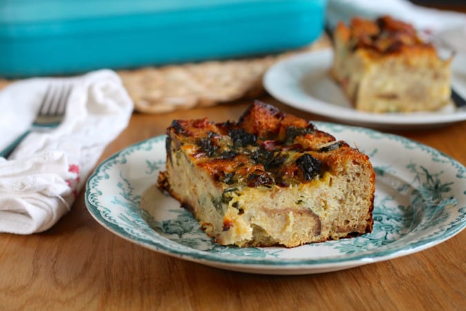 Swiss Chard and Gruyere Strata