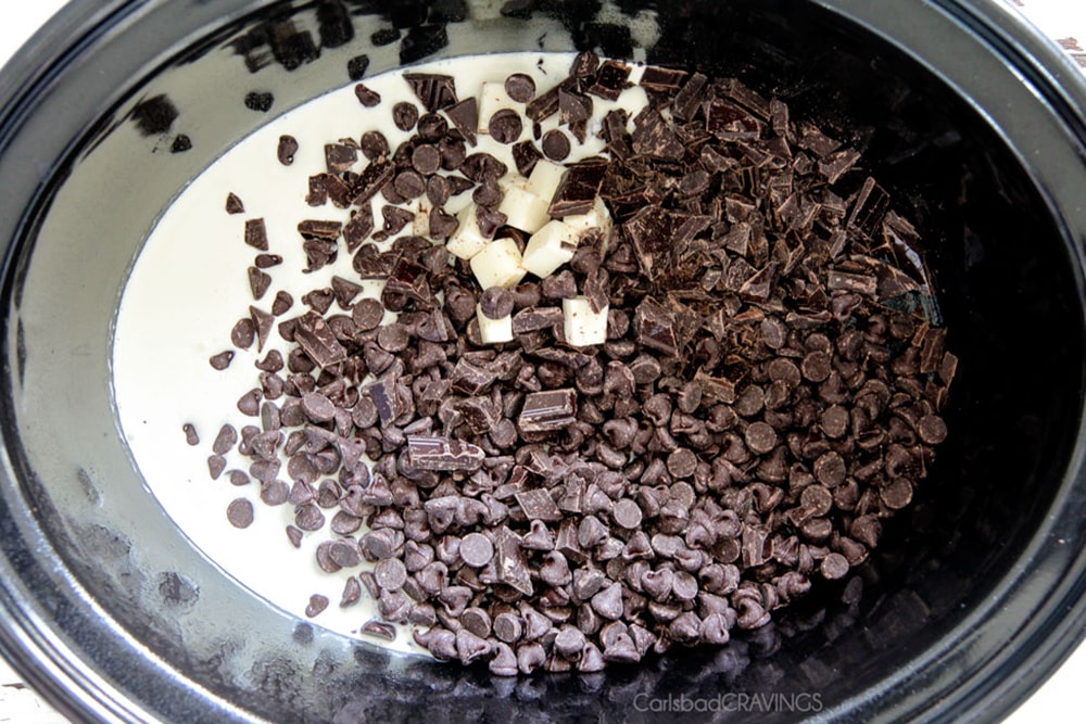 10 No Fuss Vegetarian Crockpot Dips: Slow Cooker Chocolate Fondue