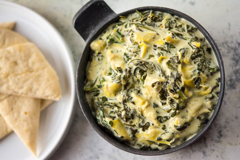 10 No Fuss Vegetarian Crockpot Dips: Slow Cooker Spinach and Artichoke Dip