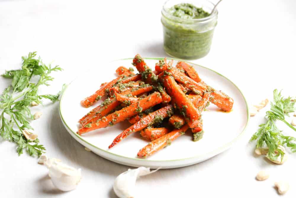 What To Do With Carrot Greens,10 Inspiring Ideas- Cashew Carrot Top Pesto